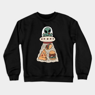 Alien Foodie Invasion Crewneck Sweatshirt